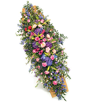 Casket Spray - Pink and Mauve Casket Spray