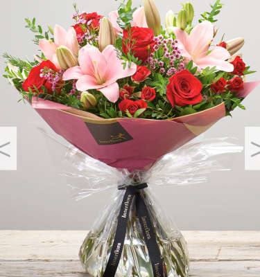 * Strawberry Sweetheart Hand Tied
