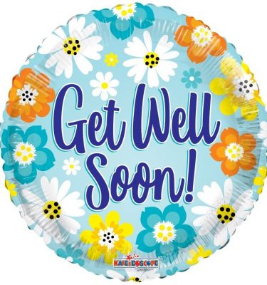 'Get Well Soon' Floral Balloon (16154)