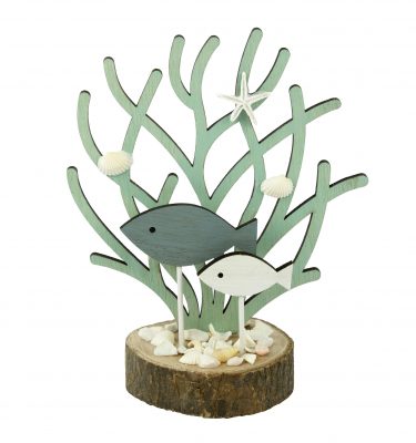 Coral & Fish with Shells Decor