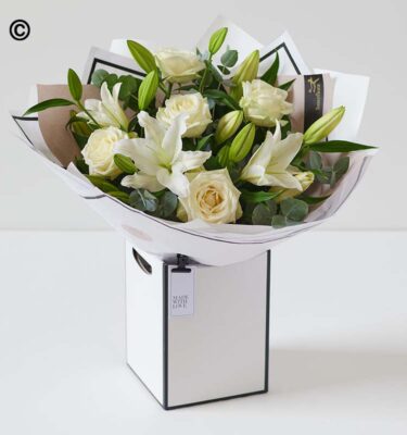 * Simply Range - White Rose & Lily Bouquet