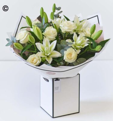 * Simply Range - White Rose & Lily Bouquet (L)