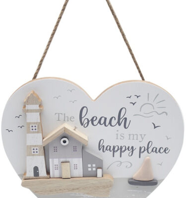 Happy Place Heart Plaque