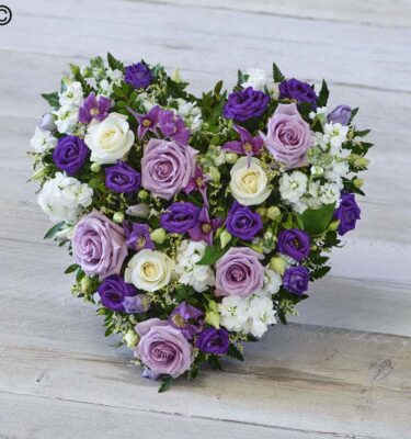 Heart - Purple, Lilac and White (15")